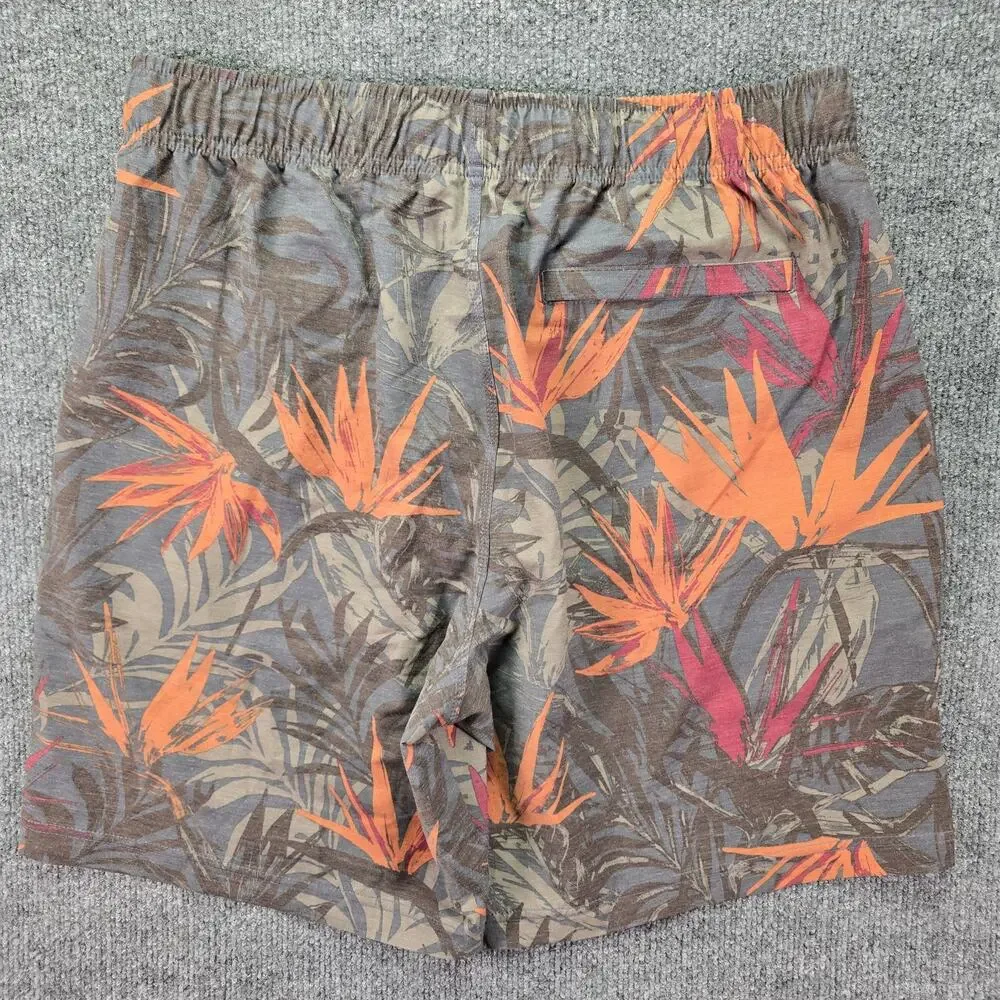 Prana Metric E-Waist Board Shorts Mens Large 32x8 Drawstring Swim Trunks Beach